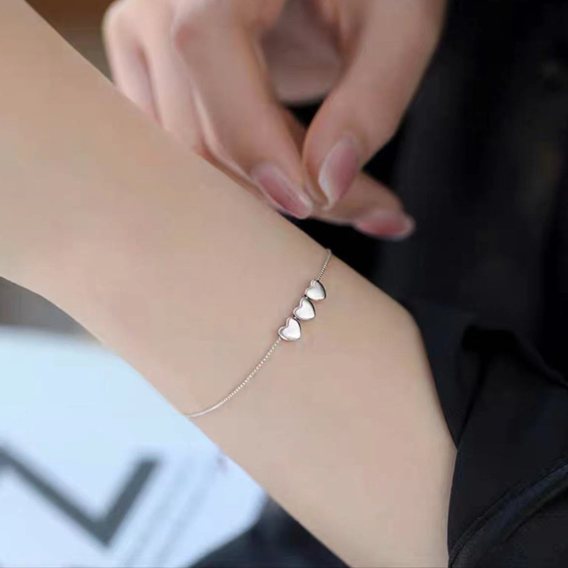 925銀愛ブレスレット女子学生の親友のins風小衆デザイン感手飾りバレンタインデープレゼント彼女