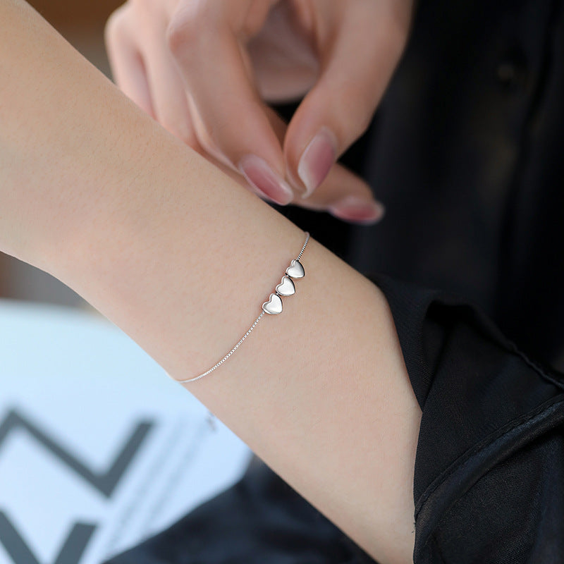 925銀愛ブレスレット女子学生の親友のins風小衆デザイン感手飾りバレンタインデープレゼント彼女